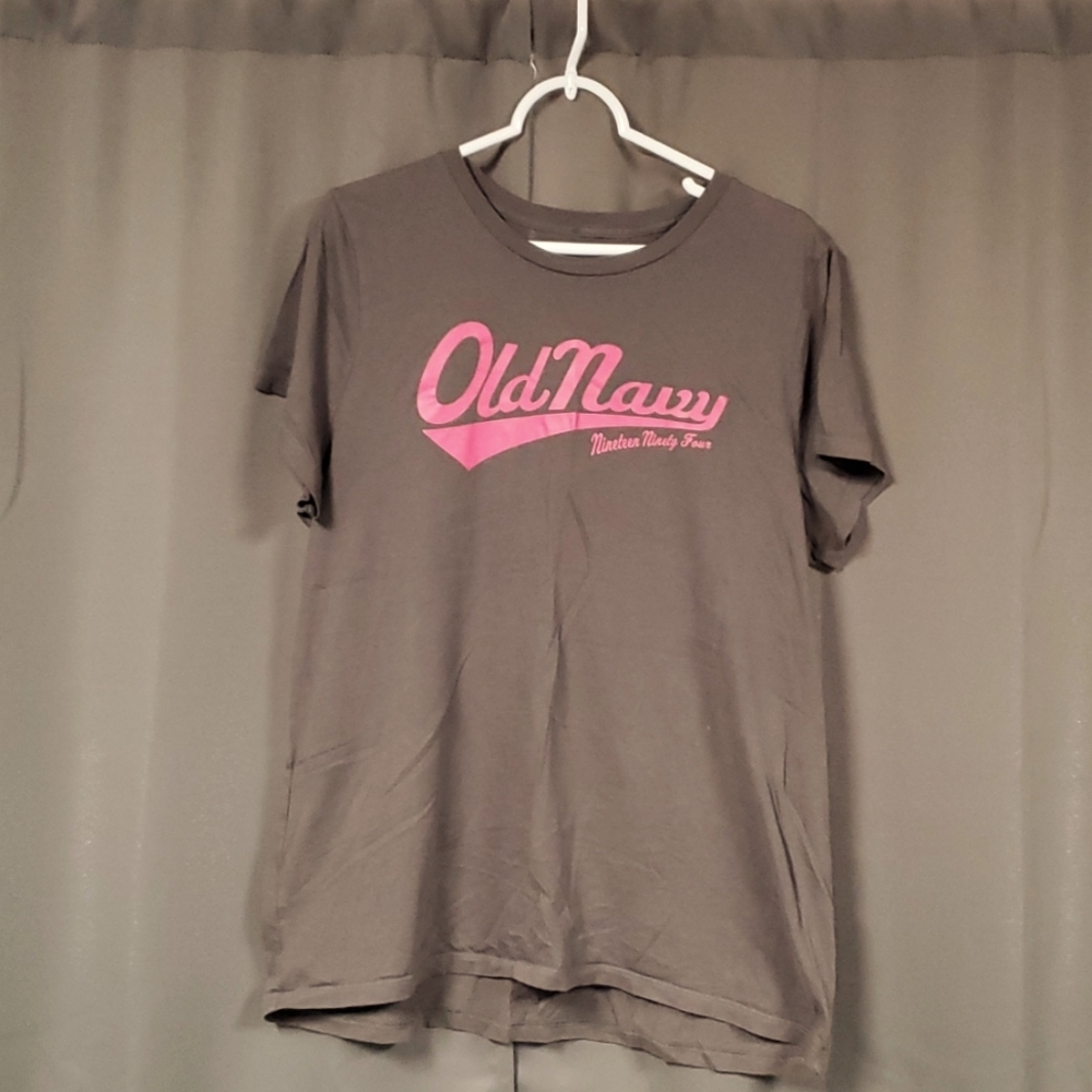 OLD NAVY XXL GRAY WITH PINK LOGO